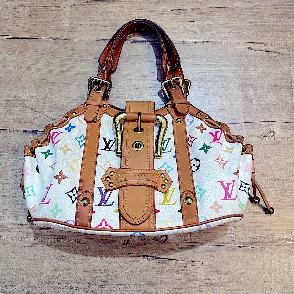 Vintage Louis Vuitton X Murakami White Multicolor Theda PM Bag